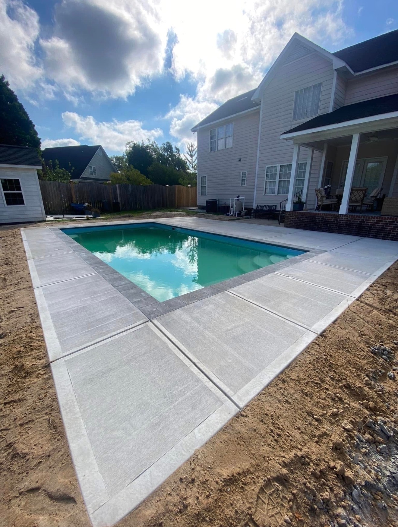 Concrete driveway